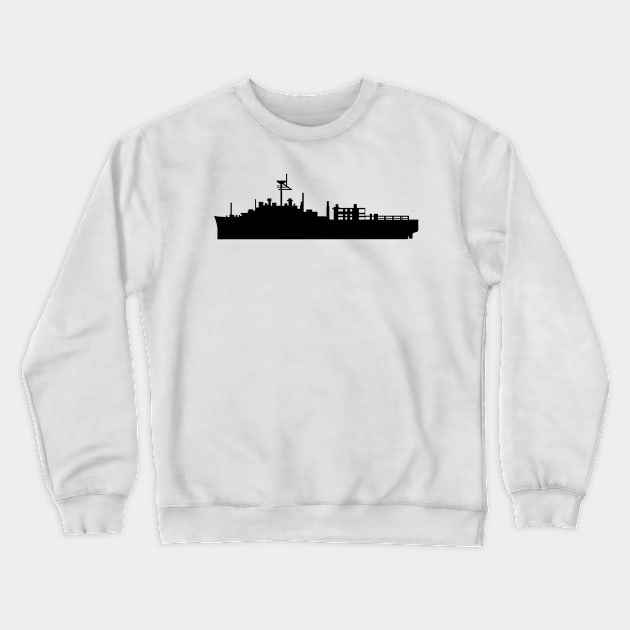 USS Alamo (LSD-33) - Ship - Silhouette Crewneck Sweatshirt by twix123844